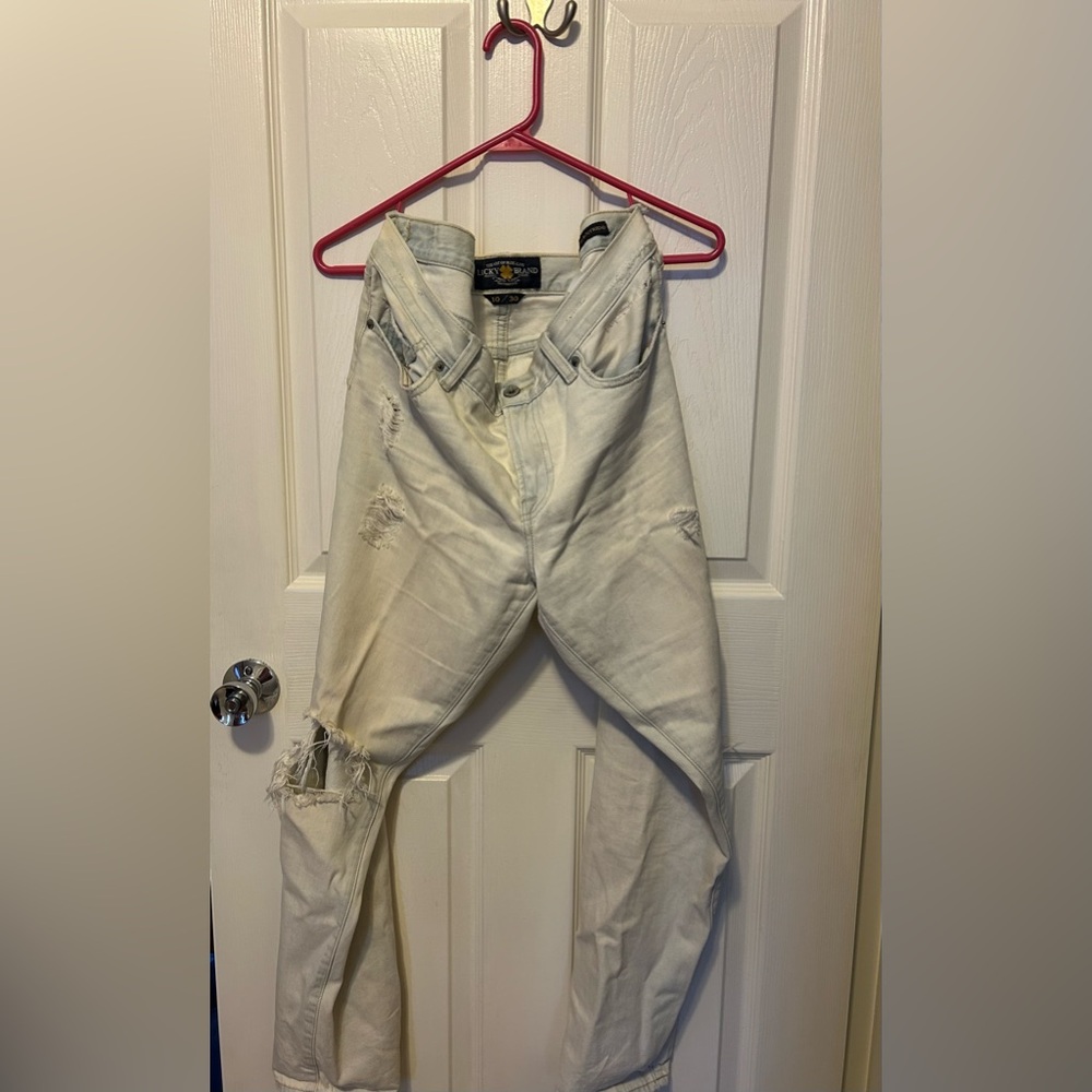 Lucky Brand Sienna Slim Boyfriend 10/30 Offwhite Jean,